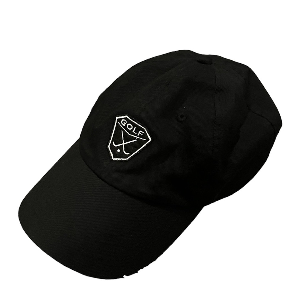 Ladies black golf hat
